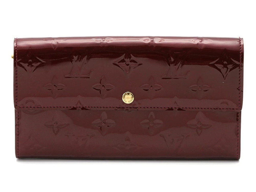 LOUIS VUITTON Long Wallet Vernis Portefeuille Sarah Amarante